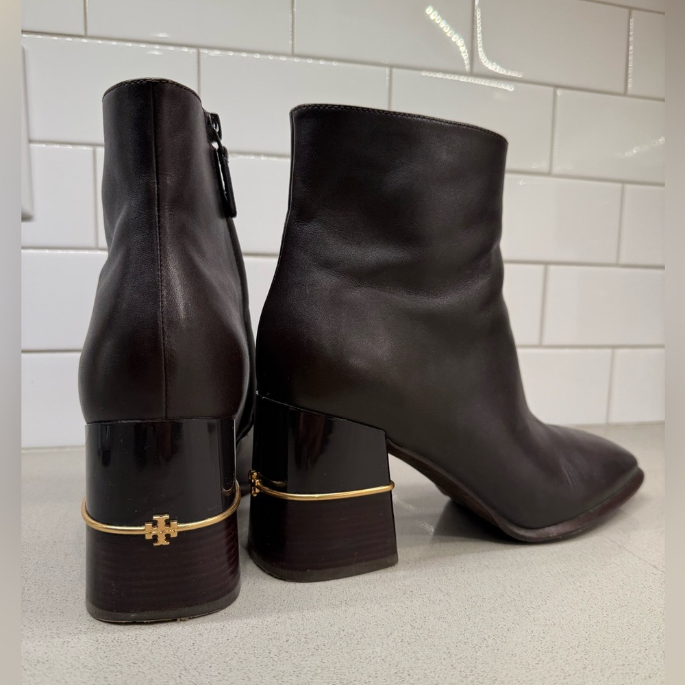 Tory Burch Chocolate Brown Heeled Boots